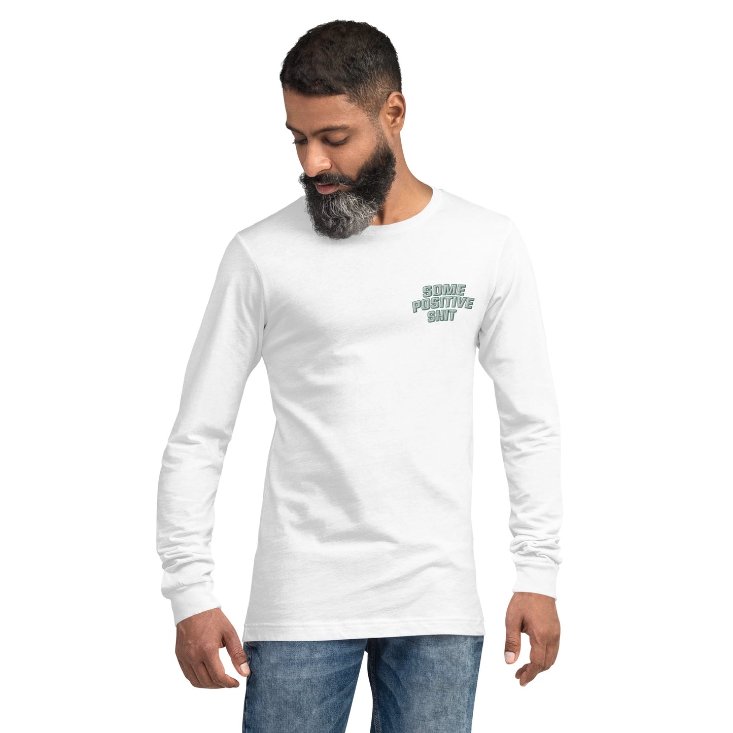 BBP Some Positive Shit Unisex Long Sleeve Tee by Forever Improving